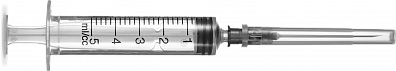 Шприц SFM 5 мл 3-х комп., одноразовый стерильный с иглой  0,70х40 22G {{en:SFM syringe, 2 ml, 0,70х40 22G}}