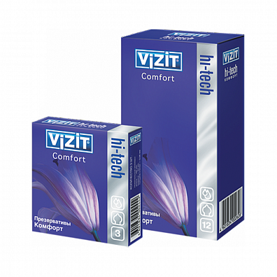 VIZIT Hi-tech Comfort Комфорт оригинальной формы {{презервативы}}