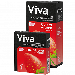 Презервативы VIVA Цветные ароматизированные
