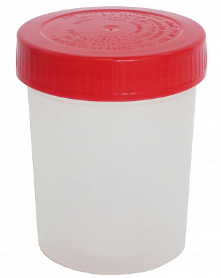 Контейнер для биоматериала 100 мл, нестерильный{{en:Biological material plastic sample cup, 100 ml}}